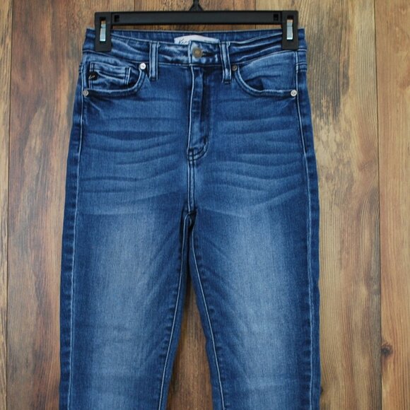 KanCan High Rise Dark Ripped Hem Skinny Jeans 25  -mw9f - Picture 1 of 6